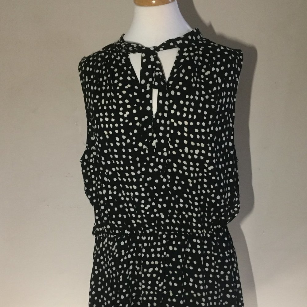 Banana Republic Black Polka Dot Dress Size XL